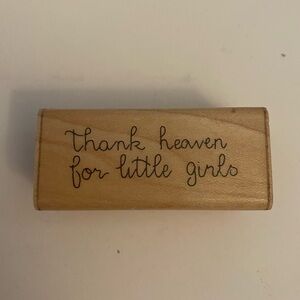 JRL Design Thank Heaven For Little Girls rubber stamp
